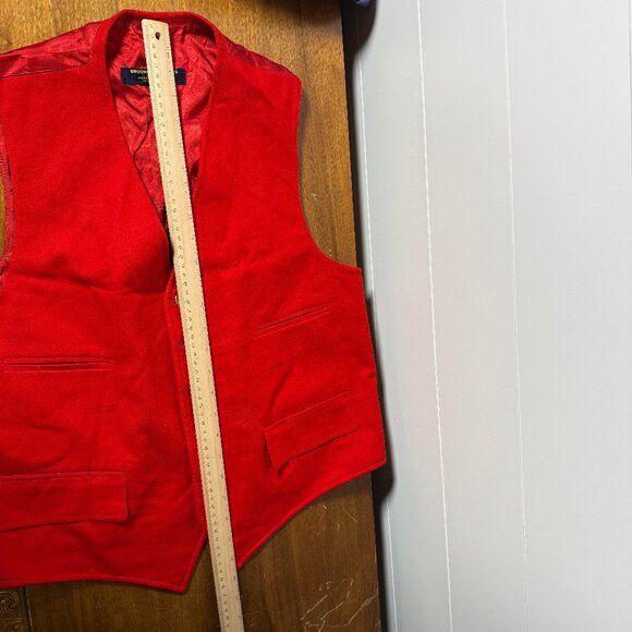 Brooks Brothers VINTAGE Red Wool Vest - Picture 7 of 9